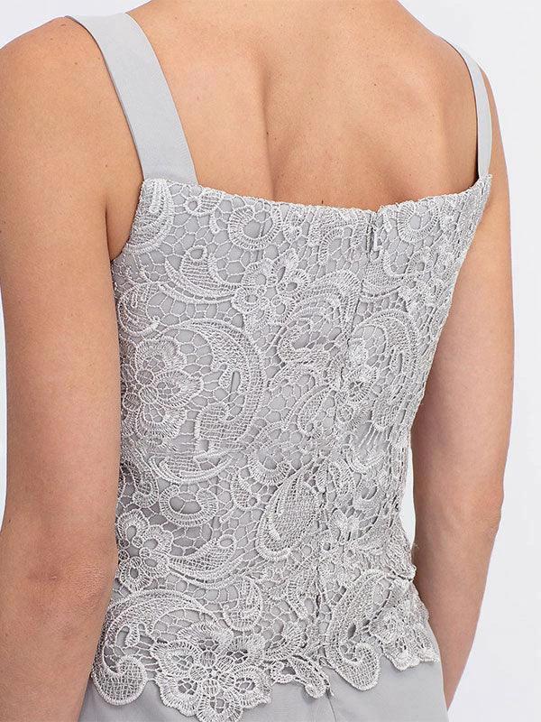 3 Piece Chiffon Square Neck Mother of the Bride Pantsuits with Jacket - Image 12