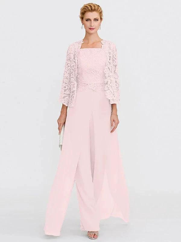 3 Piece Chiffon Square Neck Mother of the Bride Pantsuits with Jacket - Image 17