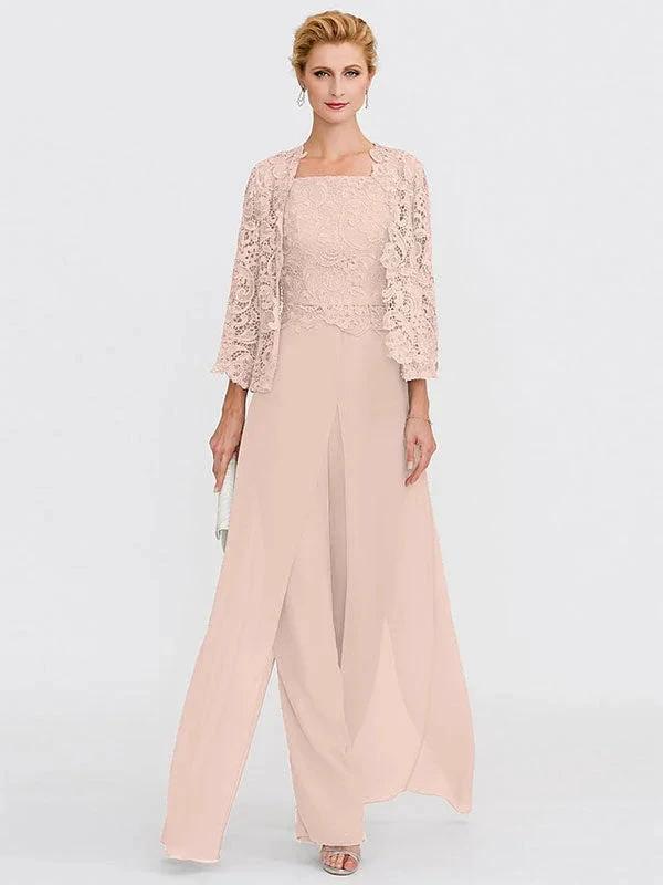 3 Piece Chiffon Square Neck Mother of the Bride Pantsuits with Jacket - Image 22