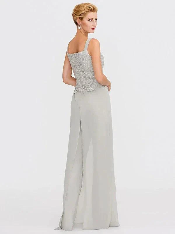3 Piece Chiffon Square Neck Mother of the Bride Pantsuits with Jacket - Image 4
