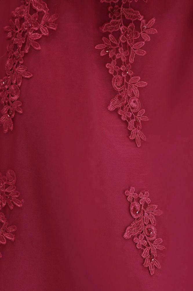 A-Line Bateau Long Plus size Sleeveless Evening Dresses with Appliques - Image 4