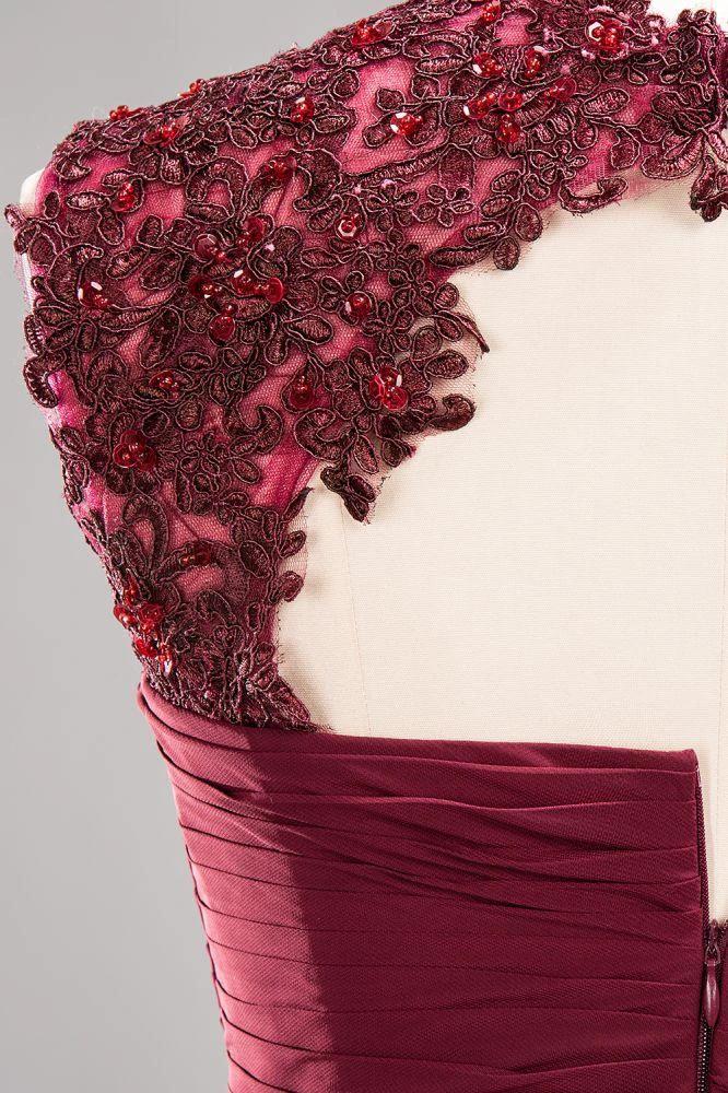 A-line Chiffon Appliques Jewel Sleeveless Knee-Length Bridesmaid Dresses with Ruffles - Image 10