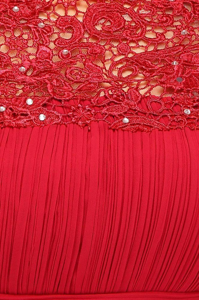 A-Line Crew Floor length Plus size Cap sleeves Lace Chiffon Evening Dresses with Appliques - Image 6