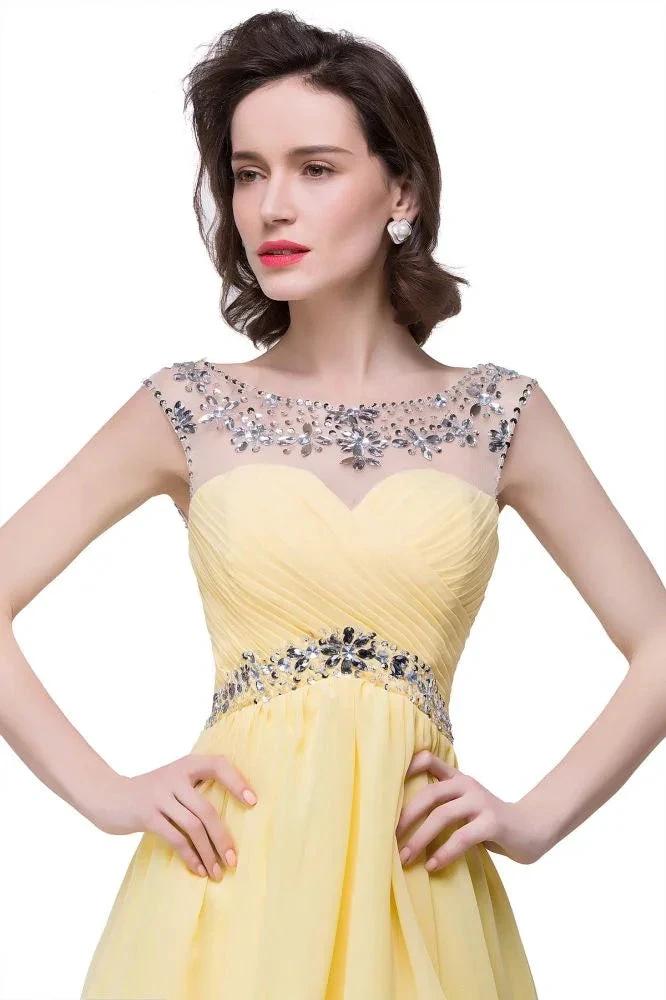 A-line Crystal Jewel Chiffon Party Dress - Image 5