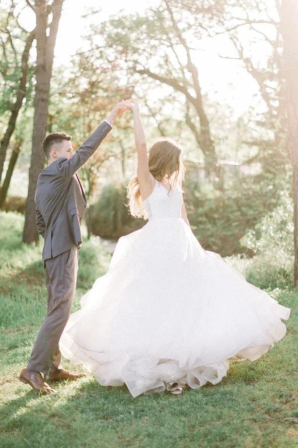 A-line Elegant Forest Wedding Dresses Best Bridal Gowns WD695 - Image 2