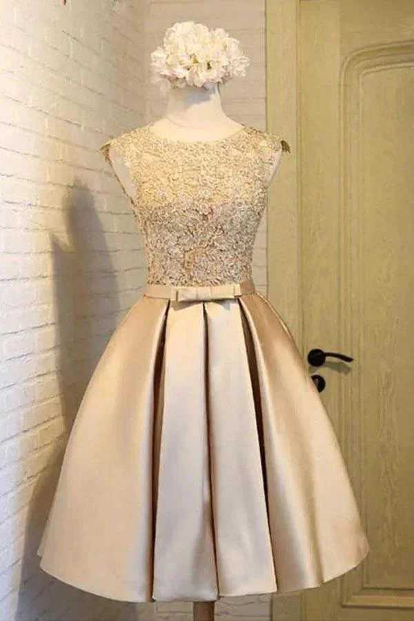 A-line Homecoming Dress Chic Red Short Prom Dress Party Dress PD388 - Image 2