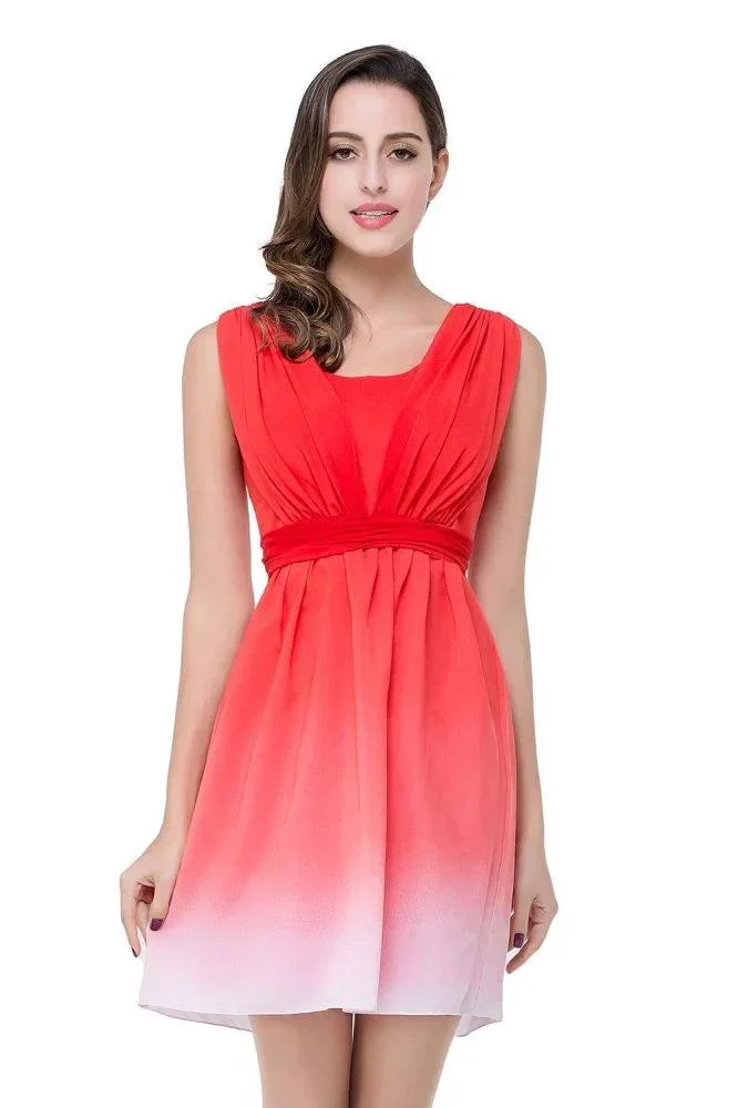 A-line Jewel Red Bridesmaid Dress - Image 2