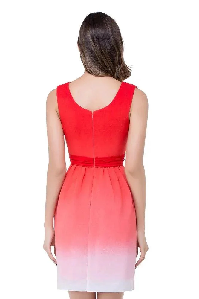 A-line Jewel Red Bridesmaid Dress - Image 3