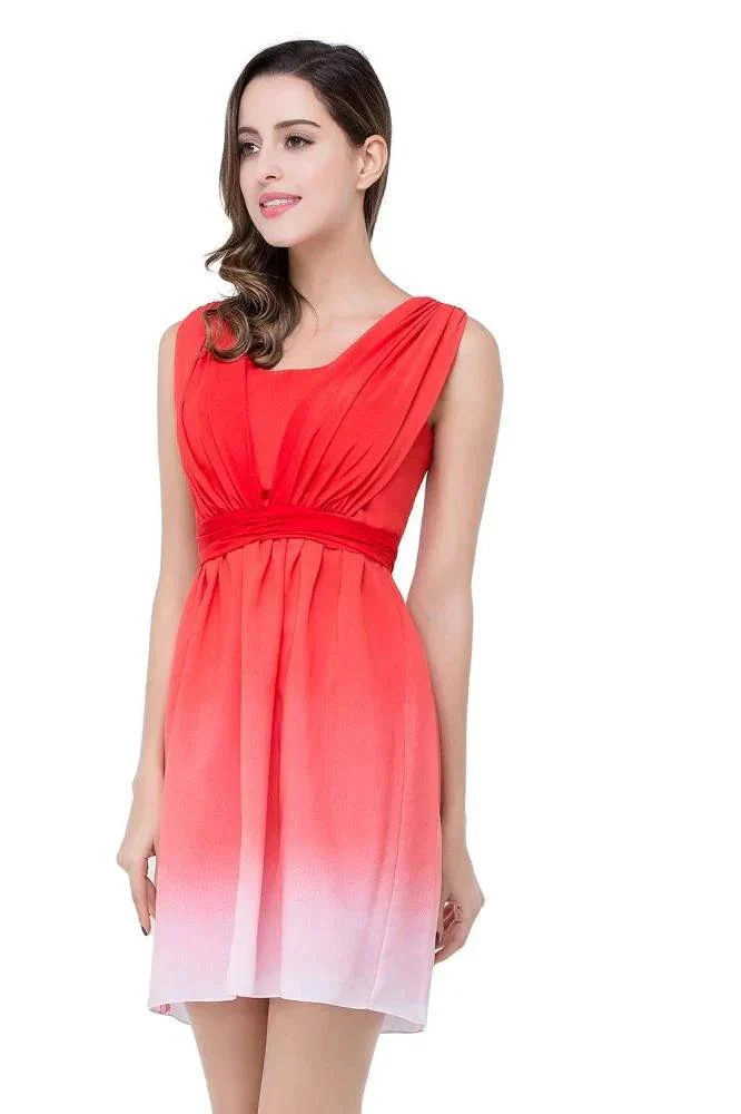 A-line Jewel Red Bridesmaid Dress - Image 6
