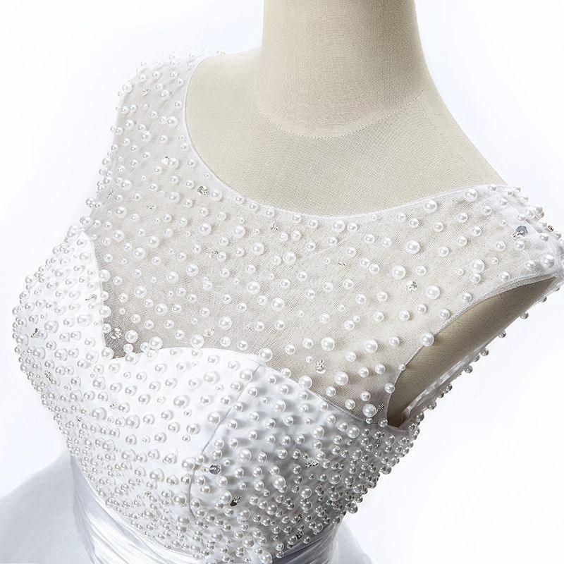 A-line Jewel Tulle Party Beading Dress - Image 3