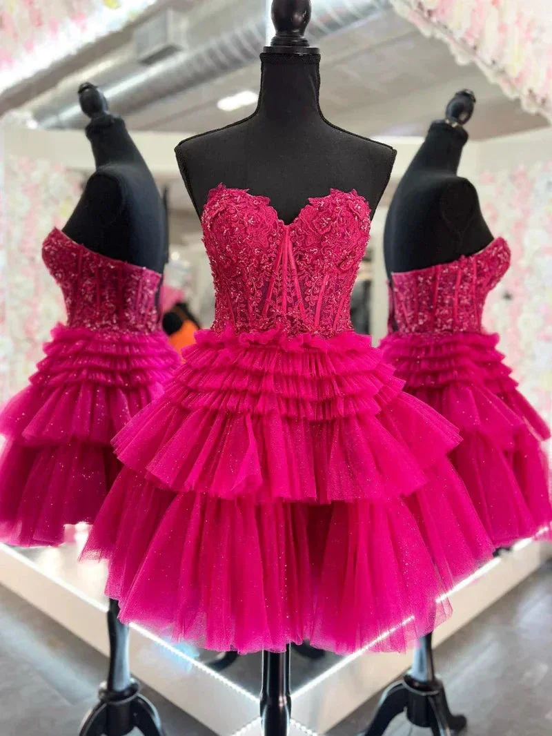 A-Line Lace Short Homecoming Dress Y2591 - Image 4