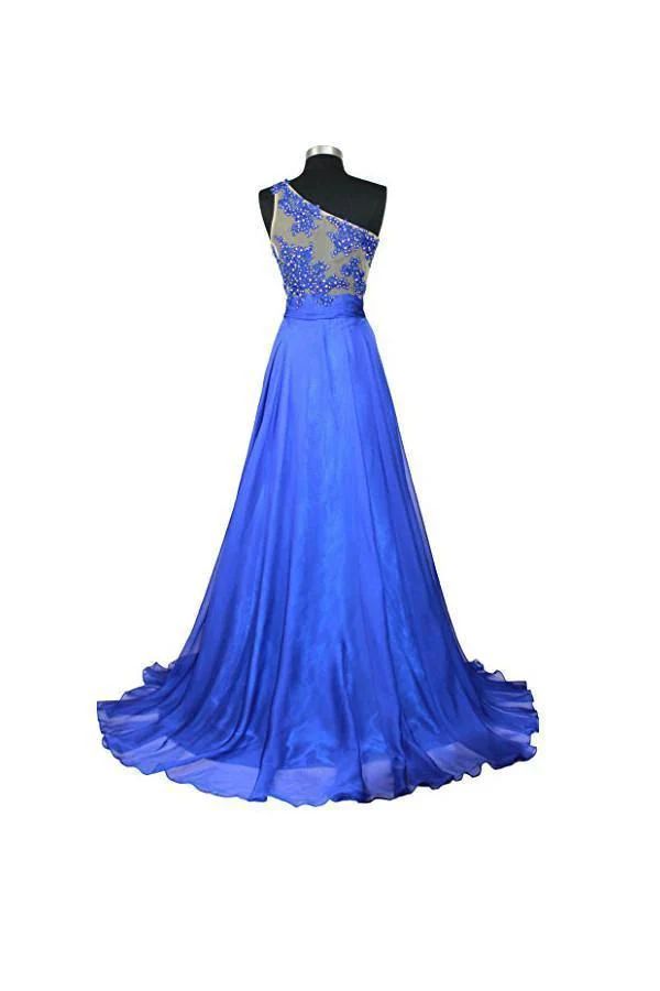 A-line One Shoulder Chiffon Prom/Evening Dresses PG260 - Image 2
