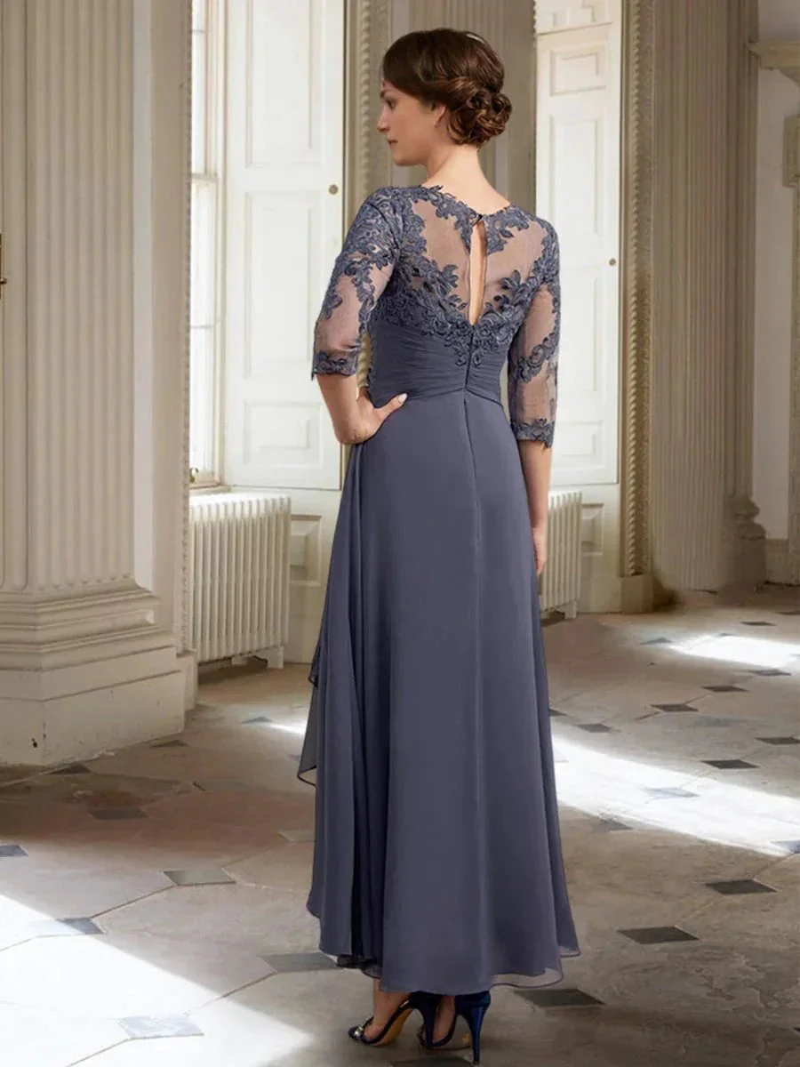 A-Line/Princess Long Sleeves Mother of the Bride Dresses with Applique - Image 2