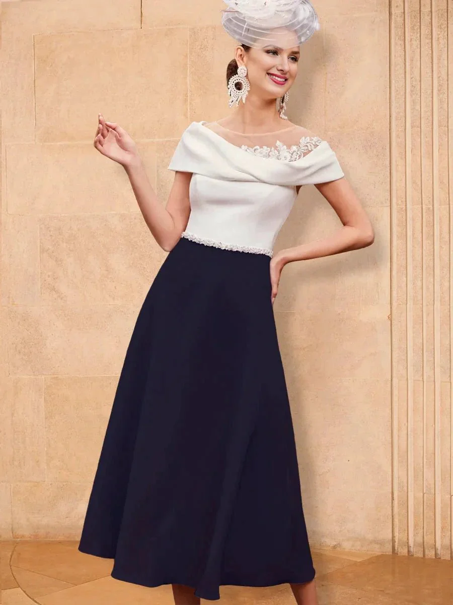 A-Line/Princess Mother of the Bride Dresses with Applique & Beading - Image 2