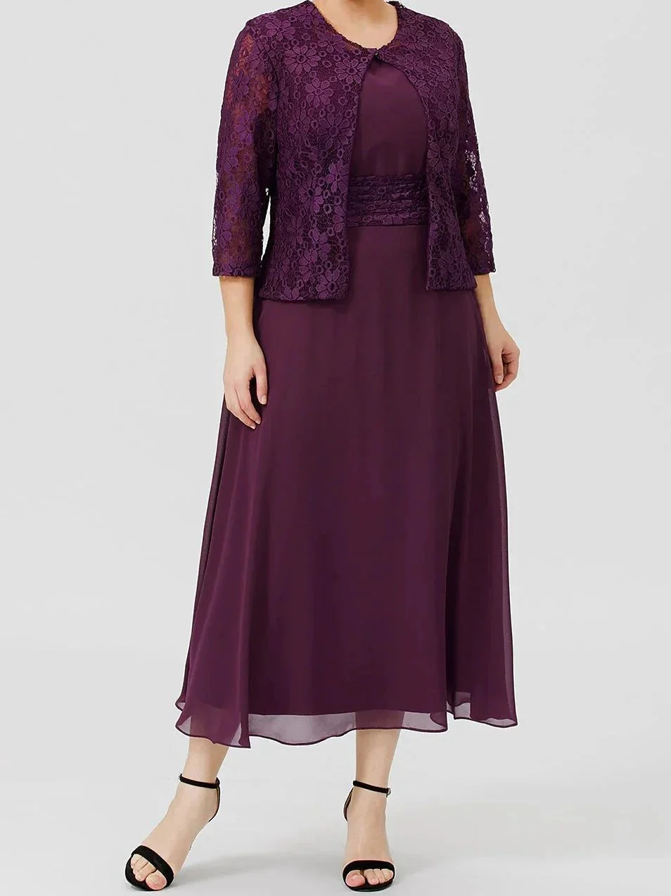 A-Line/Princess Mother of the Bride Dresses with Applique & Jacket - Image 3
