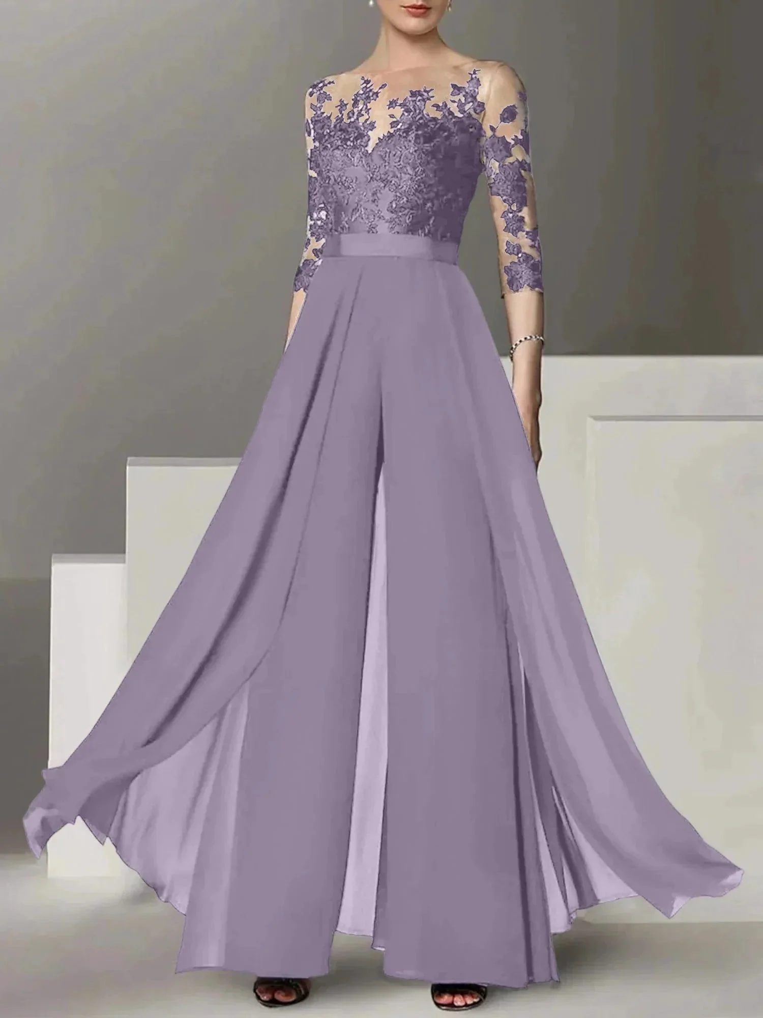 A-Line/Princess Mother of the Bride Dresses with Applique - Image 100