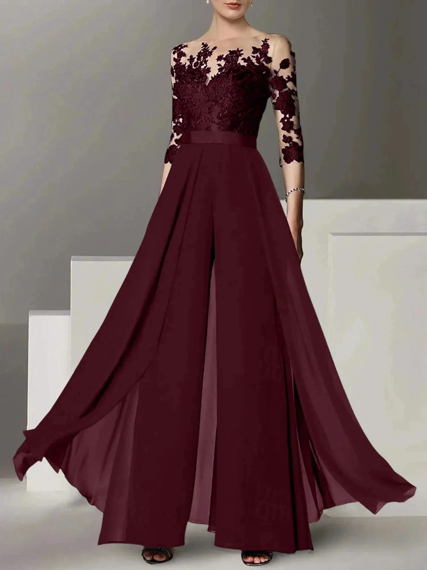 A-Line/Princess Mother of the Bride Dresses with Applique - Image 11