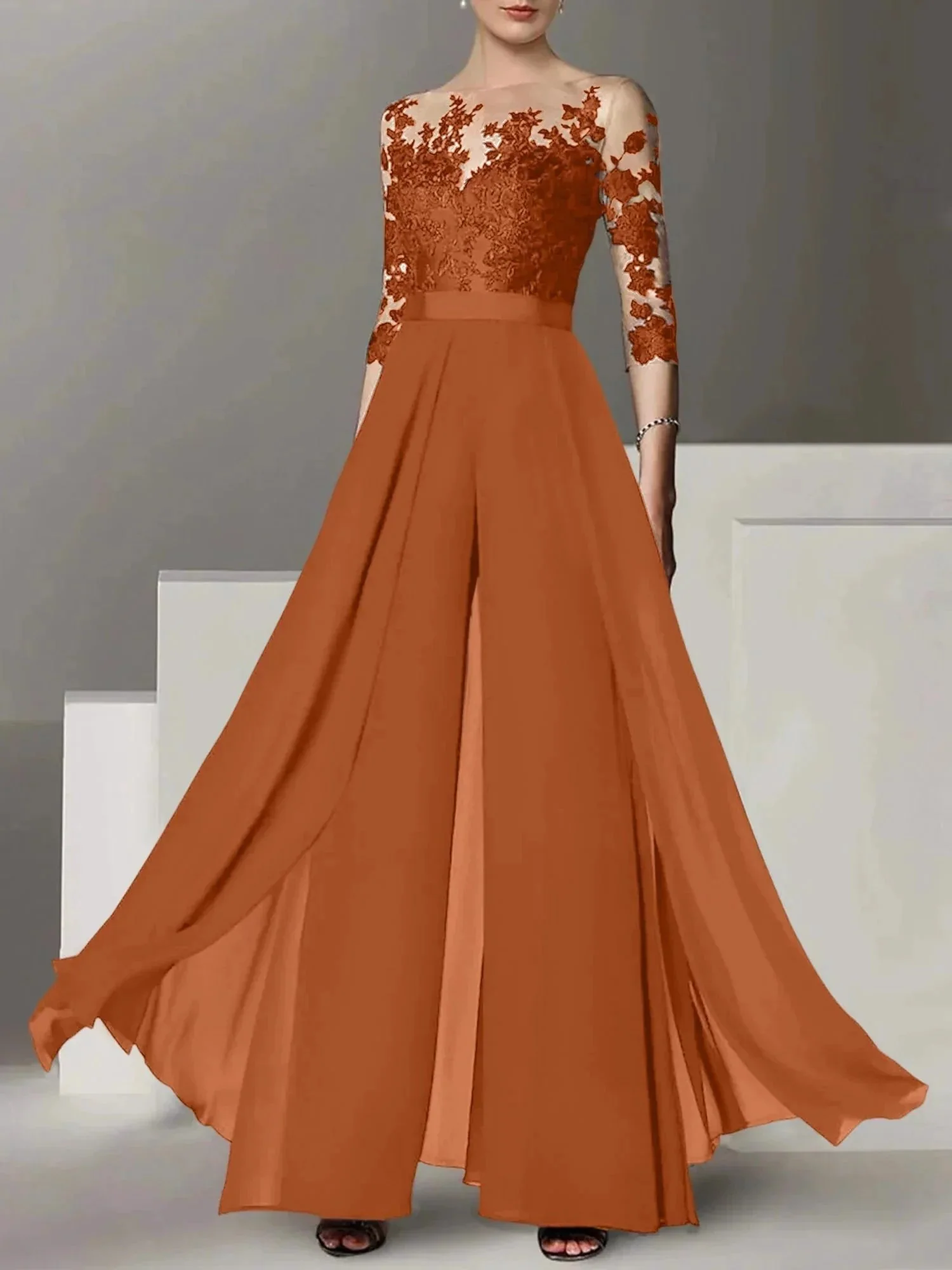 A-Line/Princess Mother of the Bride Dresses with Applique - Image 12