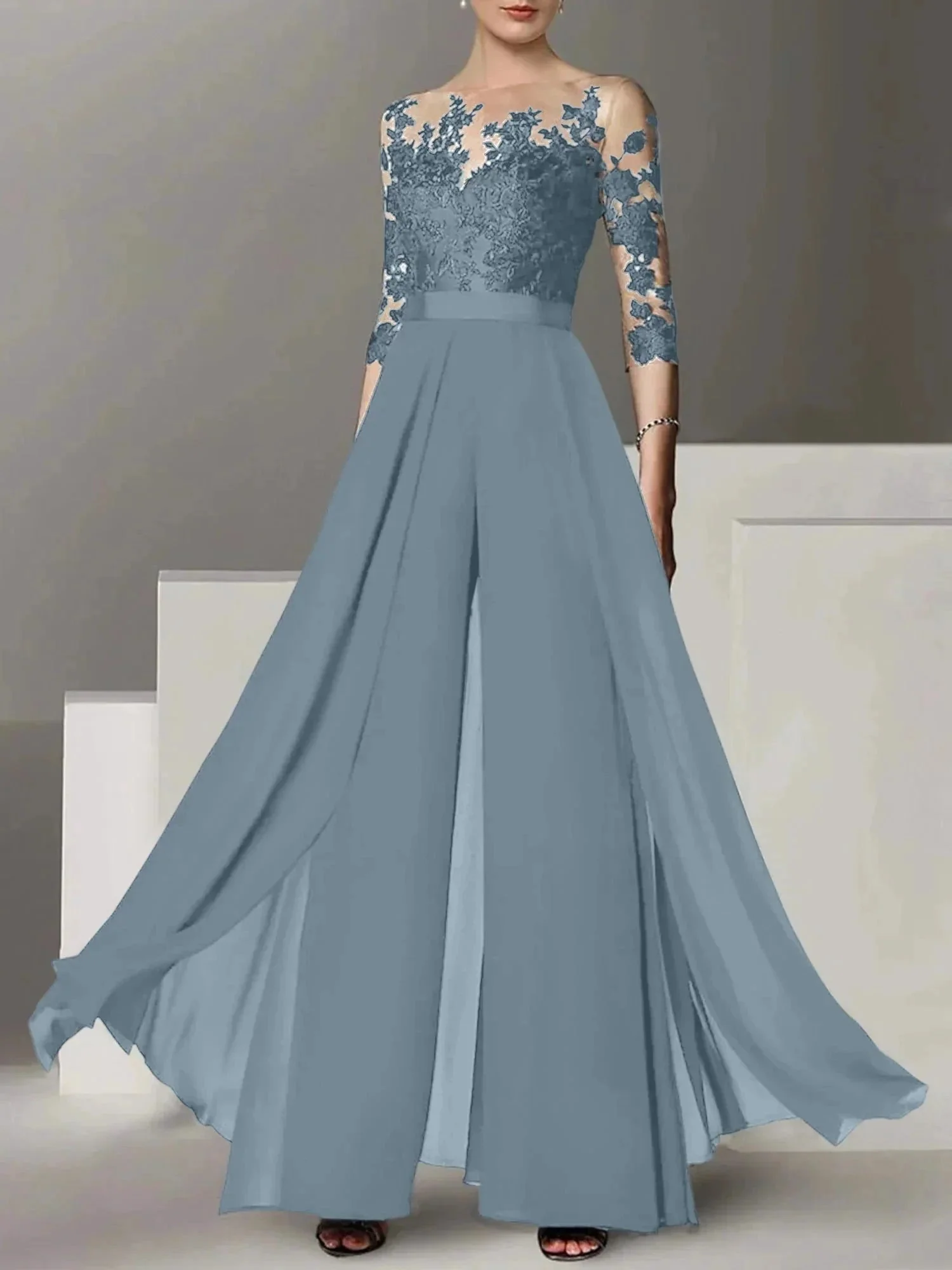 A-Line/Princess Mother of the Bride Dresses with Applique - Image 16
