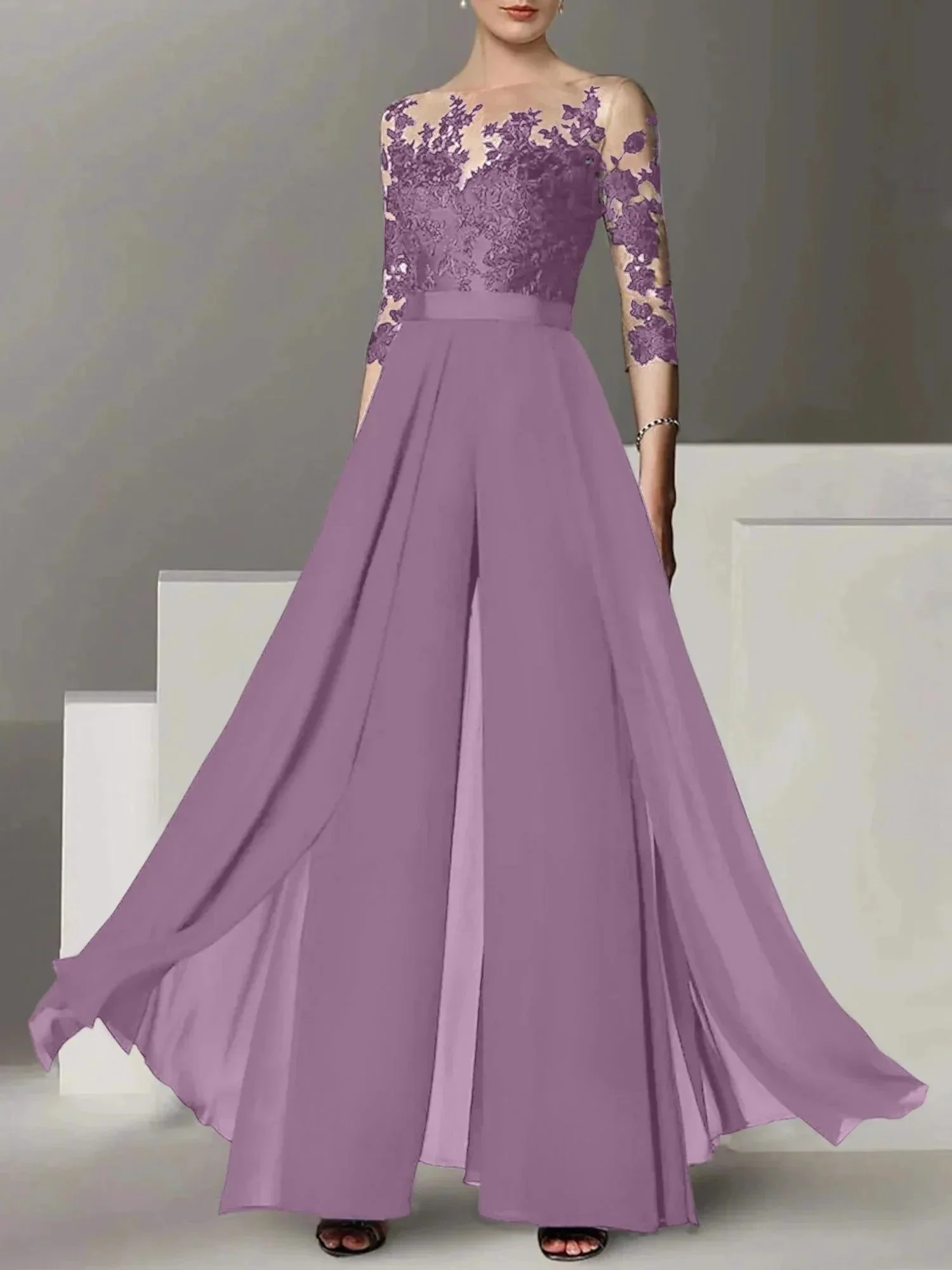 A-Line/Princess Mother of the Bride Dresses with Applique - Image 18