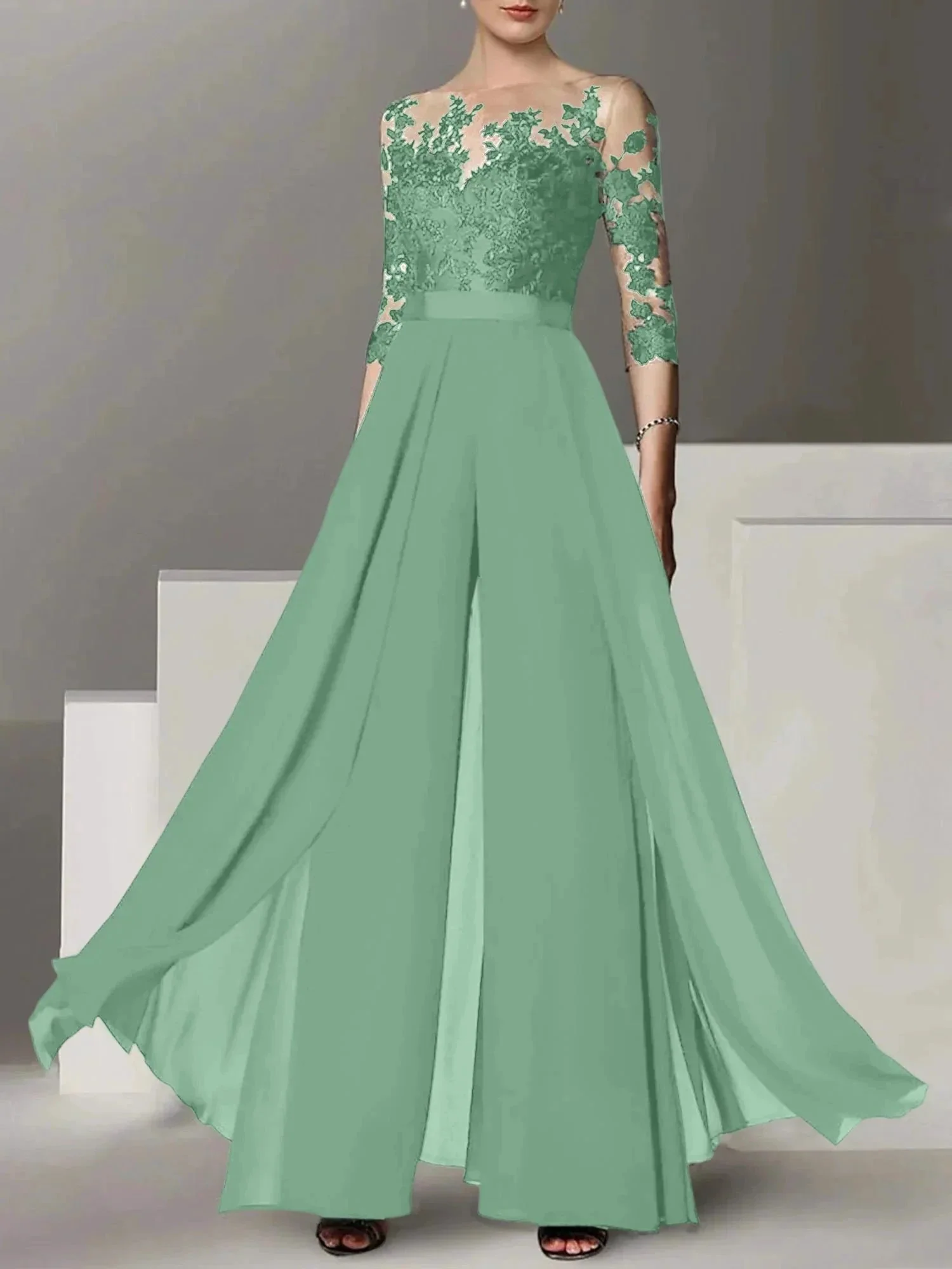 A-Line/Princess Mother of the Bride Dresses with Applique - Image 22