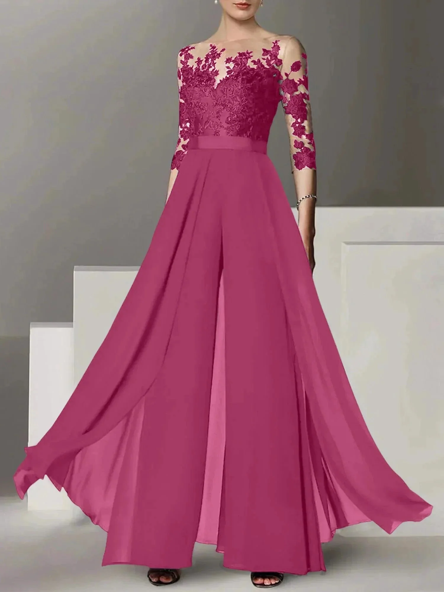 A-Line/Princess Mother of the Bride Dresses with Applique - Image 23