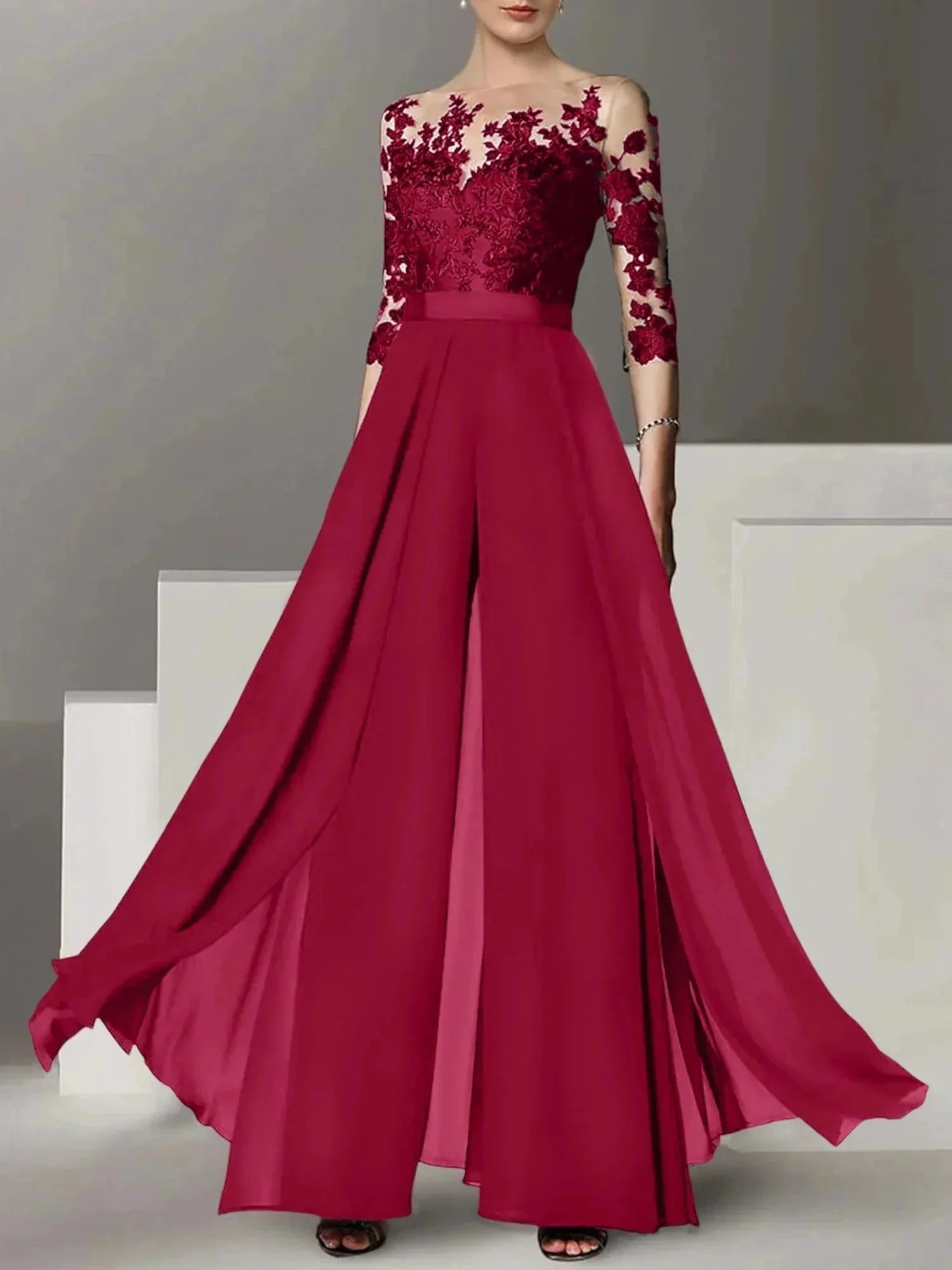 A-Line/Princess Mother of the Bride Dresses with Applique - Image 28