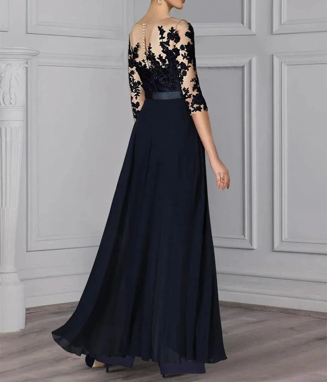 A-Line/Princess Mother of the Bride Dresses with Applique - Image 3