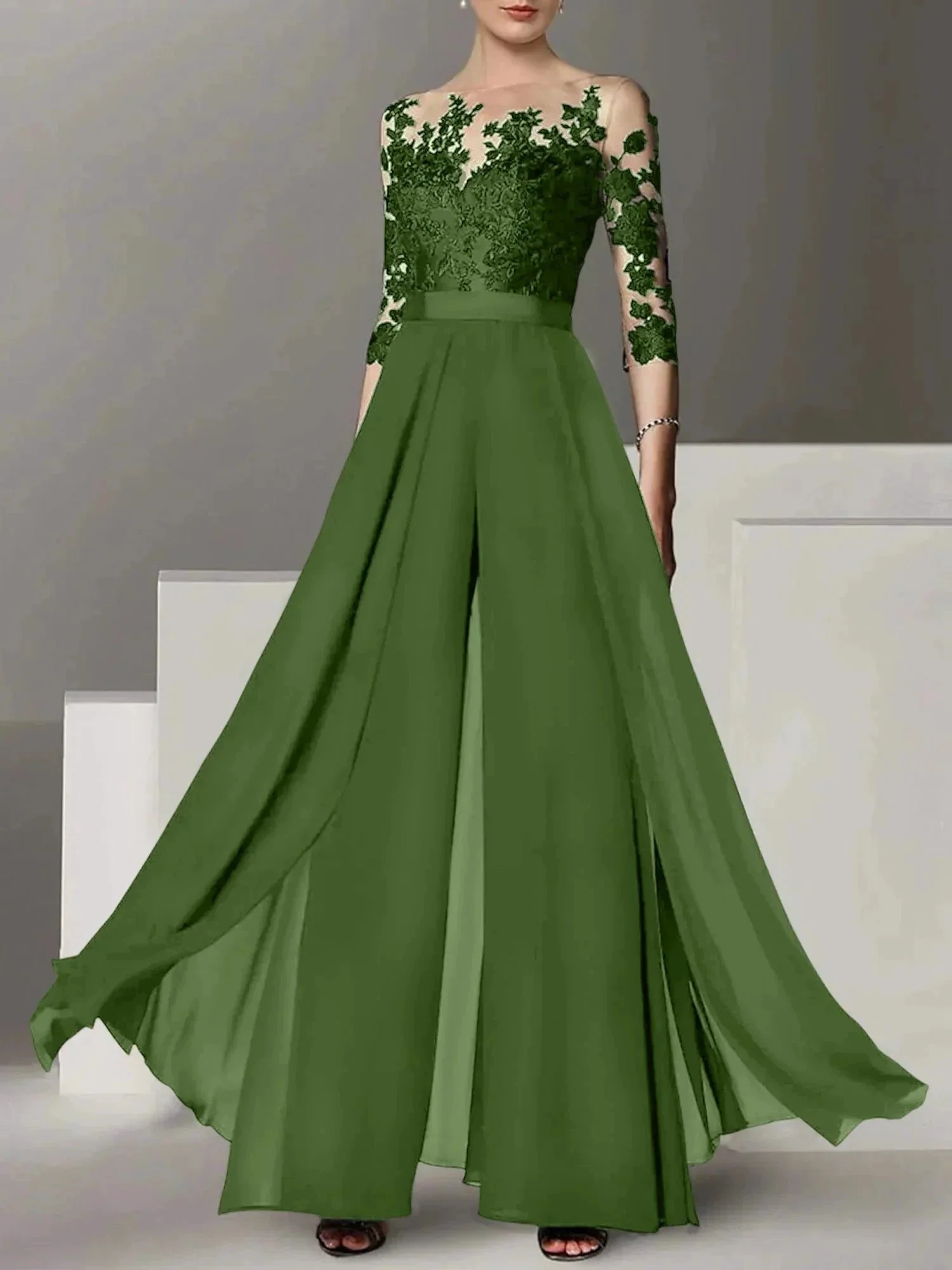 A-Line/Princess Mother of the Bride Dresses with Applique - Image 34