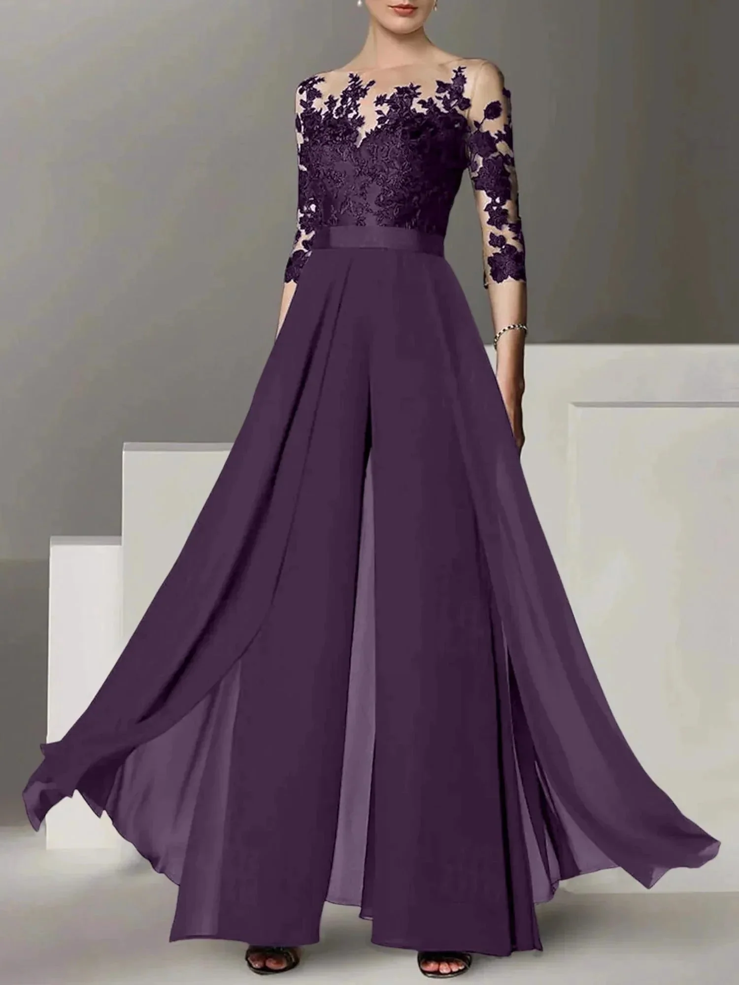 A-Line/Princess Mother of the Bride Dresses with Applique - Image 38