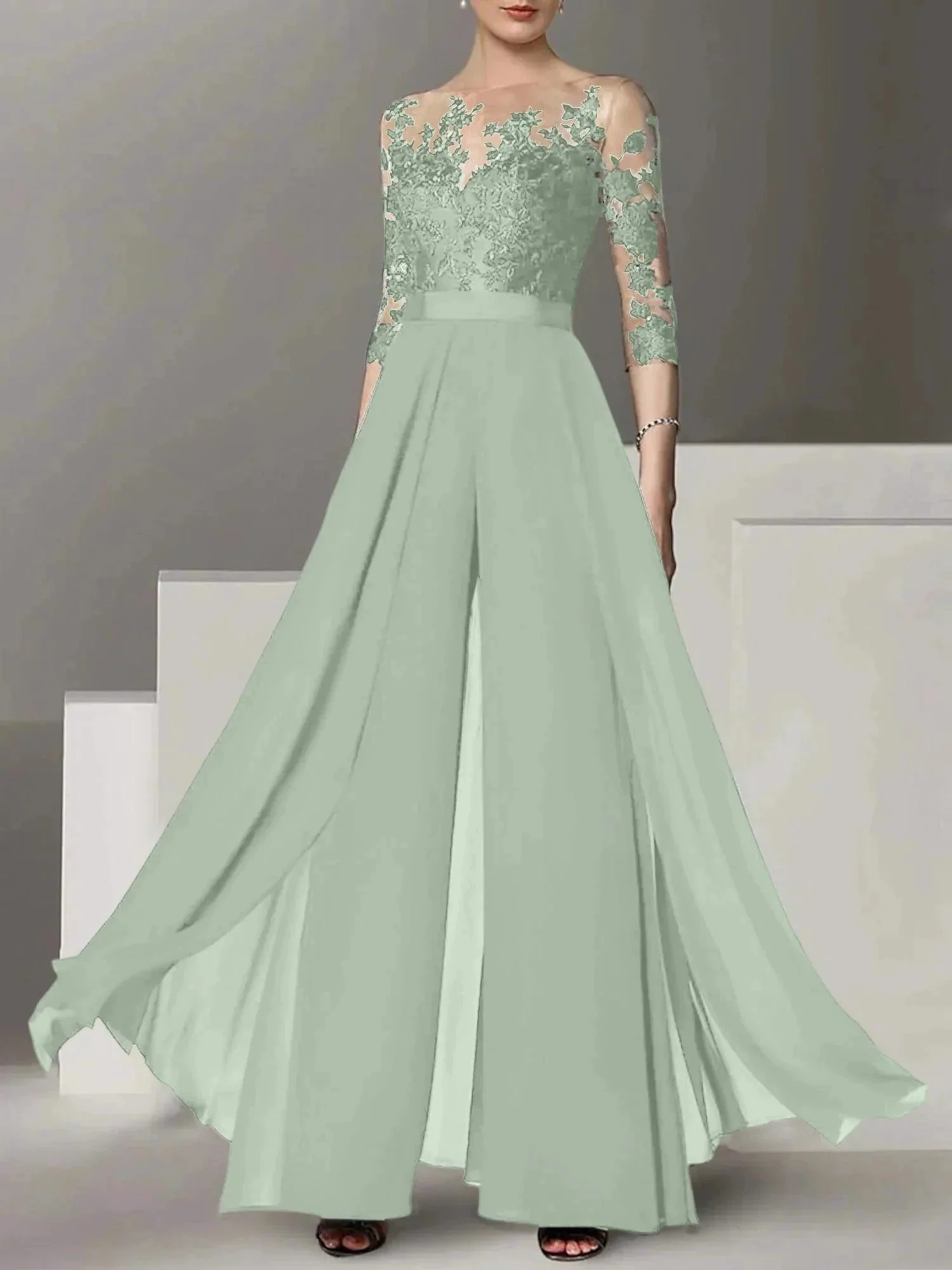 A-Line/Princess Mother of the Bride Dresses with Applique - Image 43