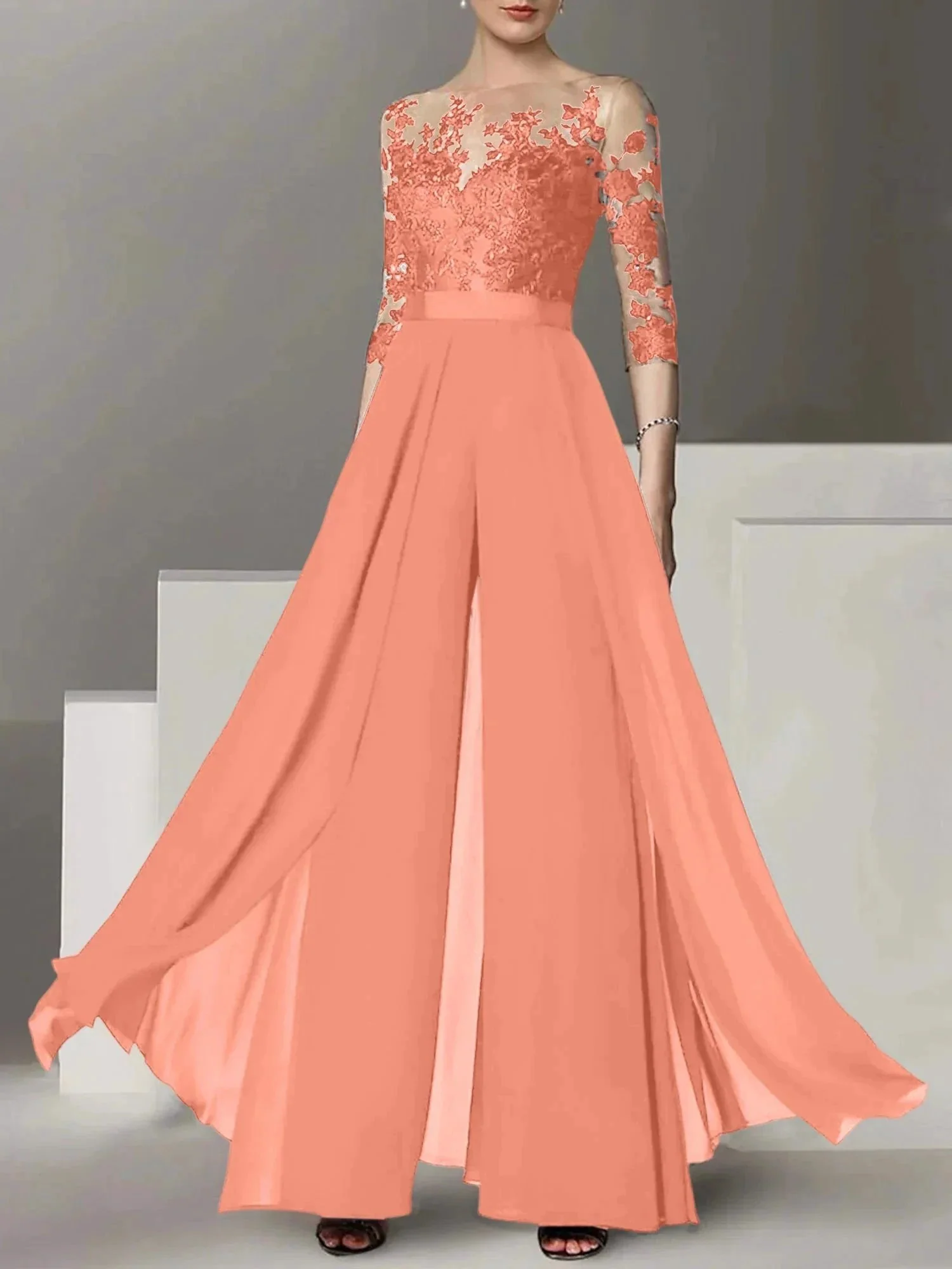 A-Line/Princess Mother of the Bride Dresses with Applique - Image 44