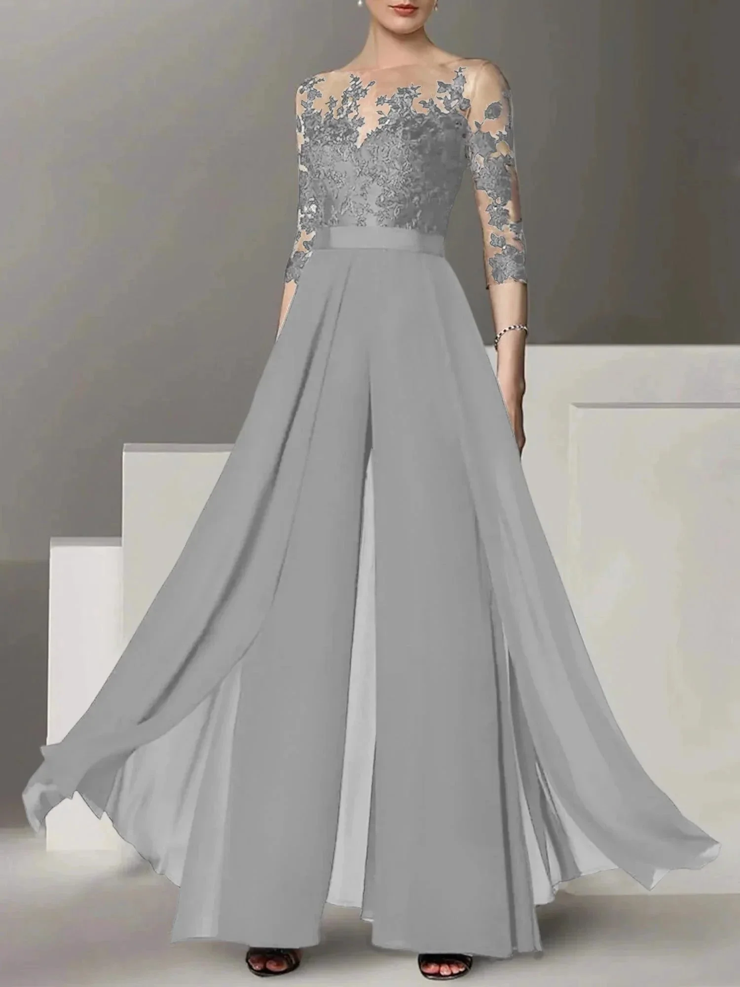 A-Line/Princess Mother of the Bride Dresses with Applique - Image 45