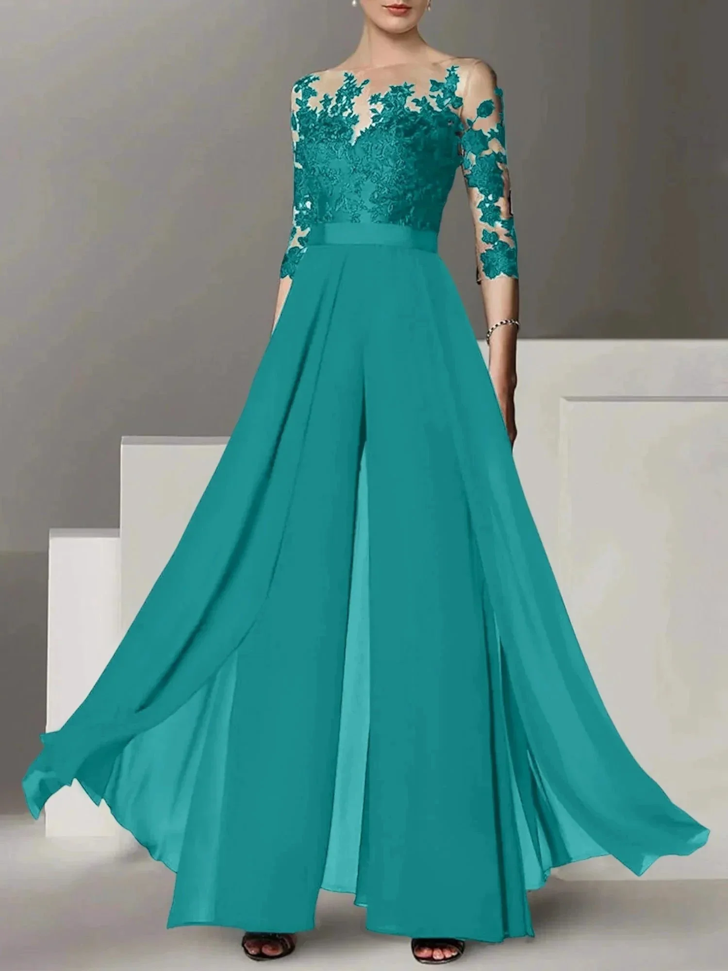 A-Line/Princess Mother of the Bride Dresses with Applique - Image 8