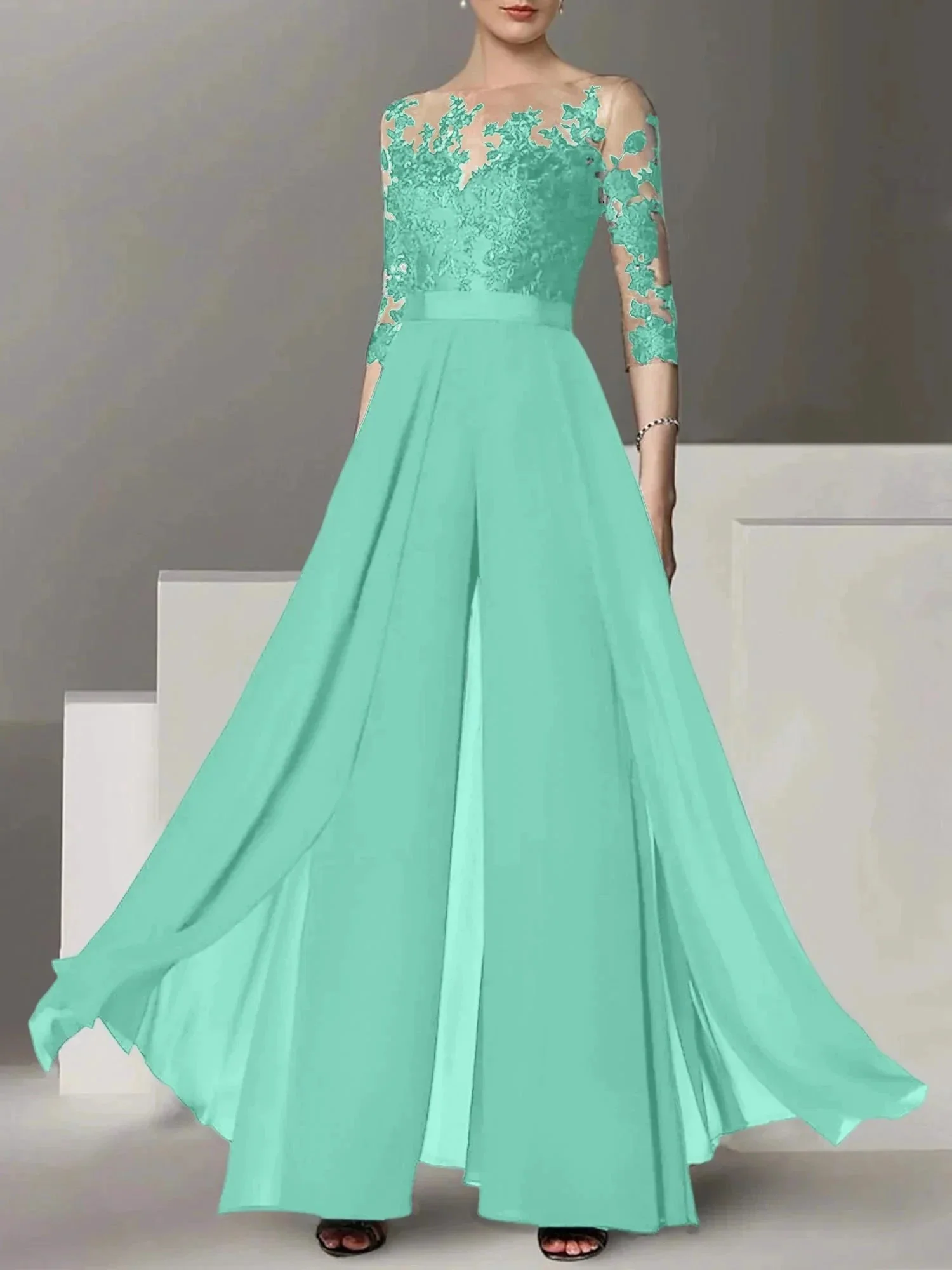 A-Line/Princess Mother of the Bride Dresses with Applique - Image 93