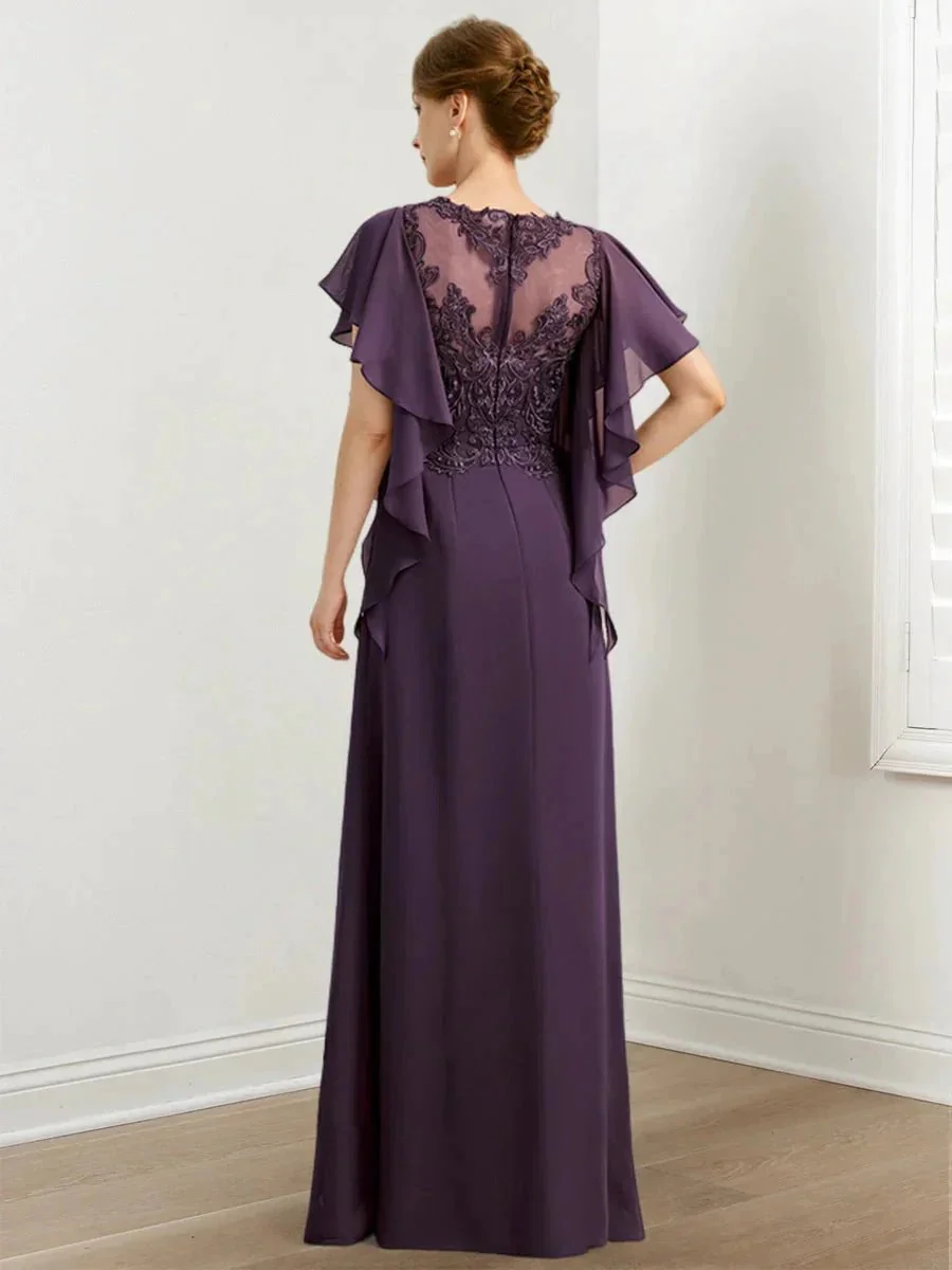 A-Line/Princess Mother of the Bride Dresses with Applique - Image 2