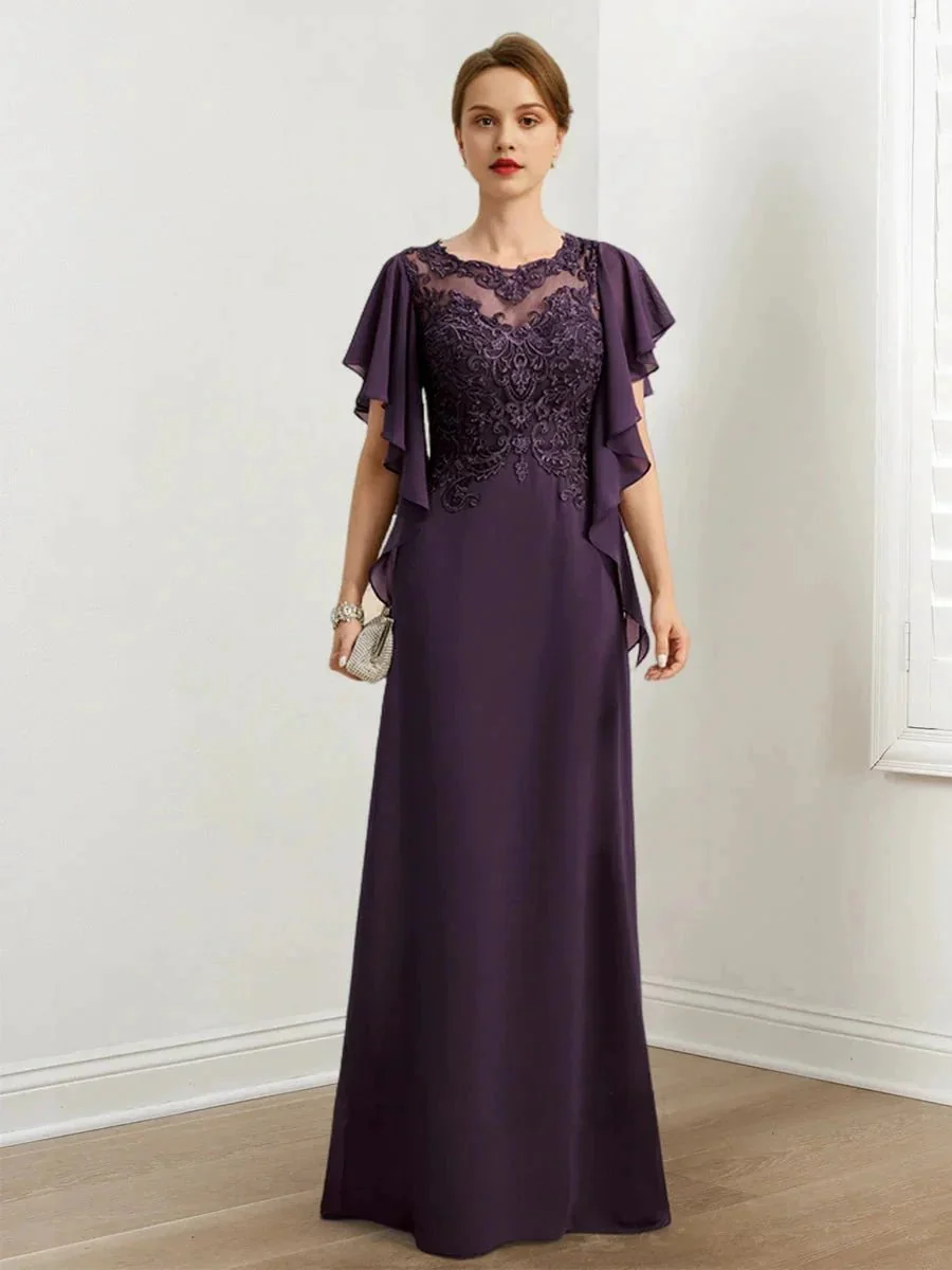 A-Line/Princess Mother of the Bride Dresses with Applique - Image 3
