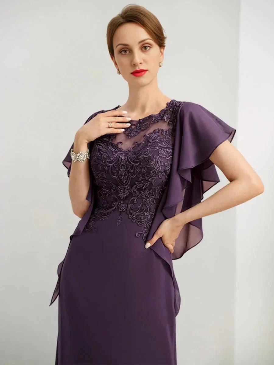 A-Line/Princess Mother of the Bride Dresses with Applique - Image 5