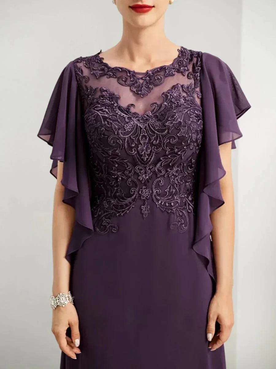A-Line/Princess Mother of the Bride Dresses with Applique - Image 6