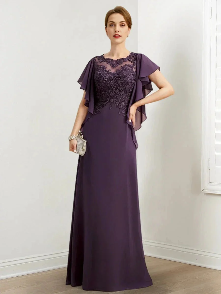 A-Line/Princess Mother of the Bride Dresses with Applique - Image 7