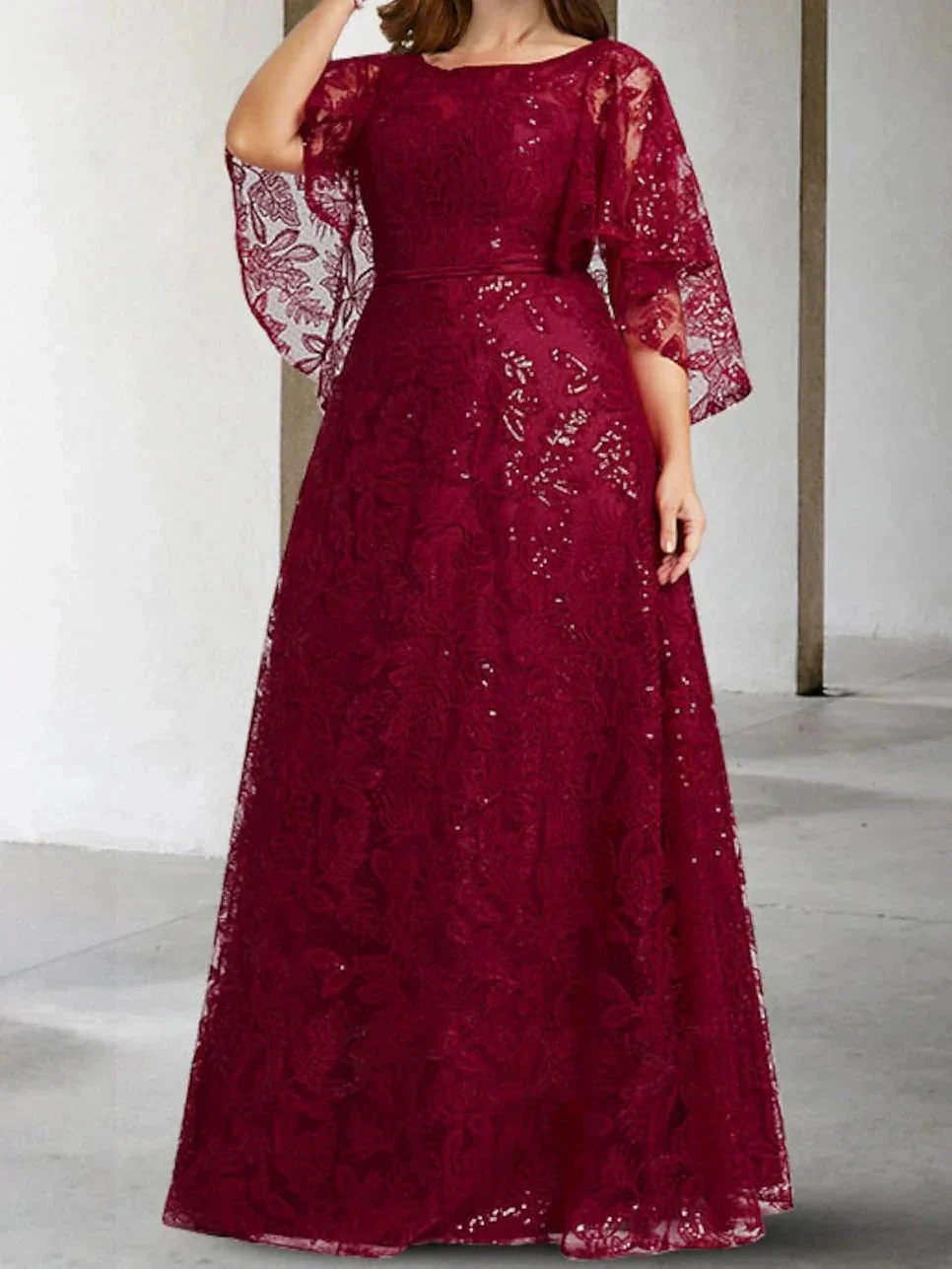 A-Line/Princess Mother of the Bride Dresses with Applique & Sequins - Image 3
