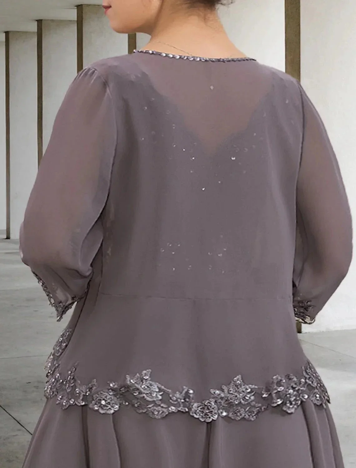 A-Line/Princess Mother of the Bride Dresses with Applique & Sequins - Image 3