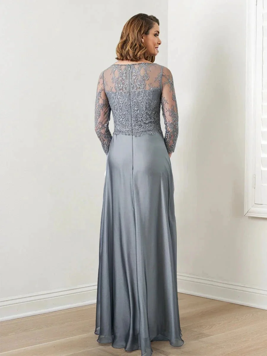 A-Line/Princess Mother of the Bride Dresses with Applique & Sequins - Image 2