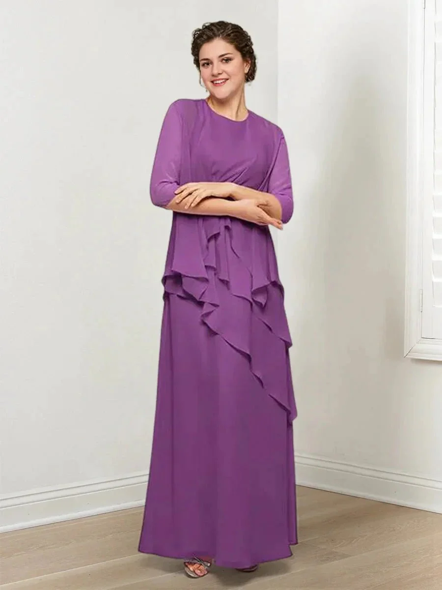 A-Line/Princess Mother of the Bride Dresses with Ruffles & Jacket - Image 3