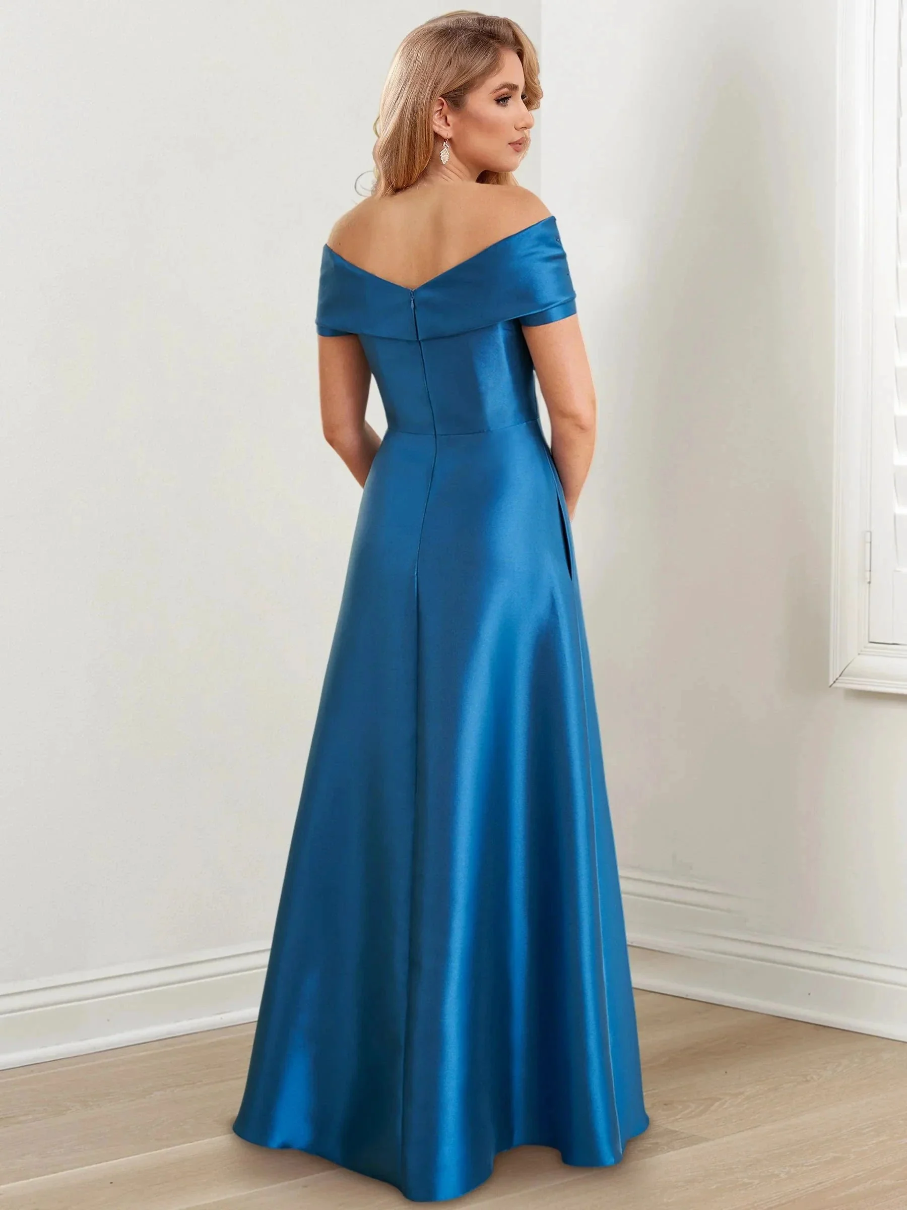 A-Line/Princess Off-the-Shoulder Floor-Length Mother of the Bride Dresses - Image 2