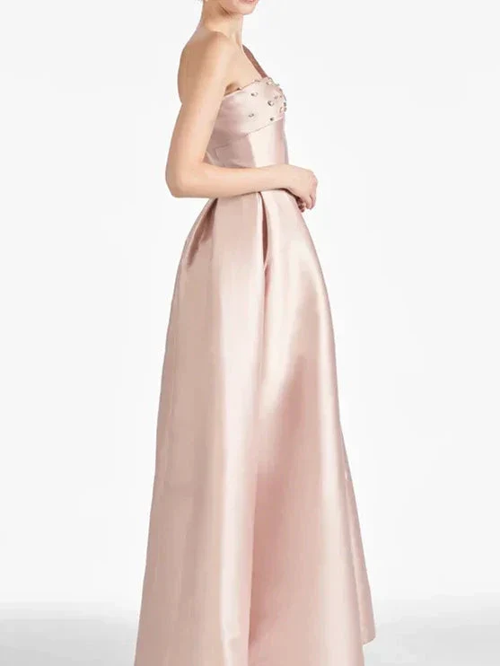 A Line/Princess One Shoulder Floor-Length Mother of the Bride Dresses - Image 3