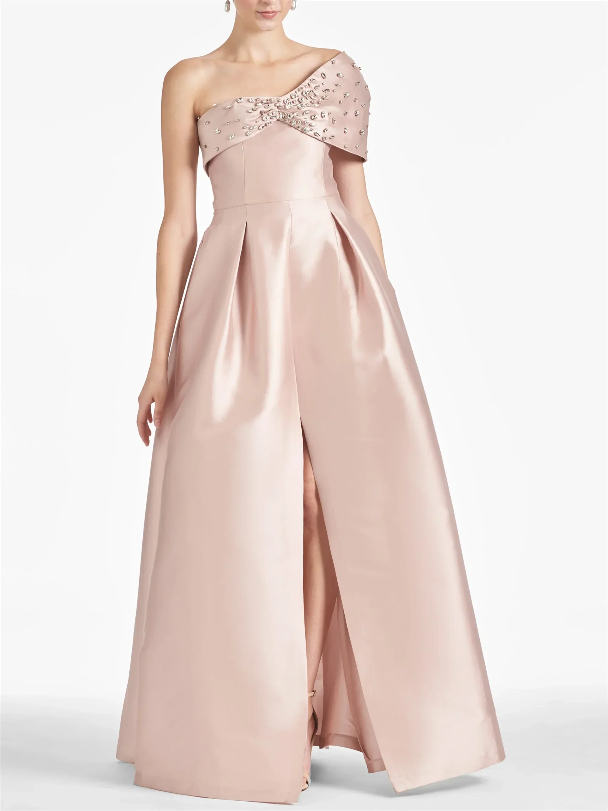 A Line/Princess One Shoulder Floor-Length Mother of the Bride Dresses - Image 5