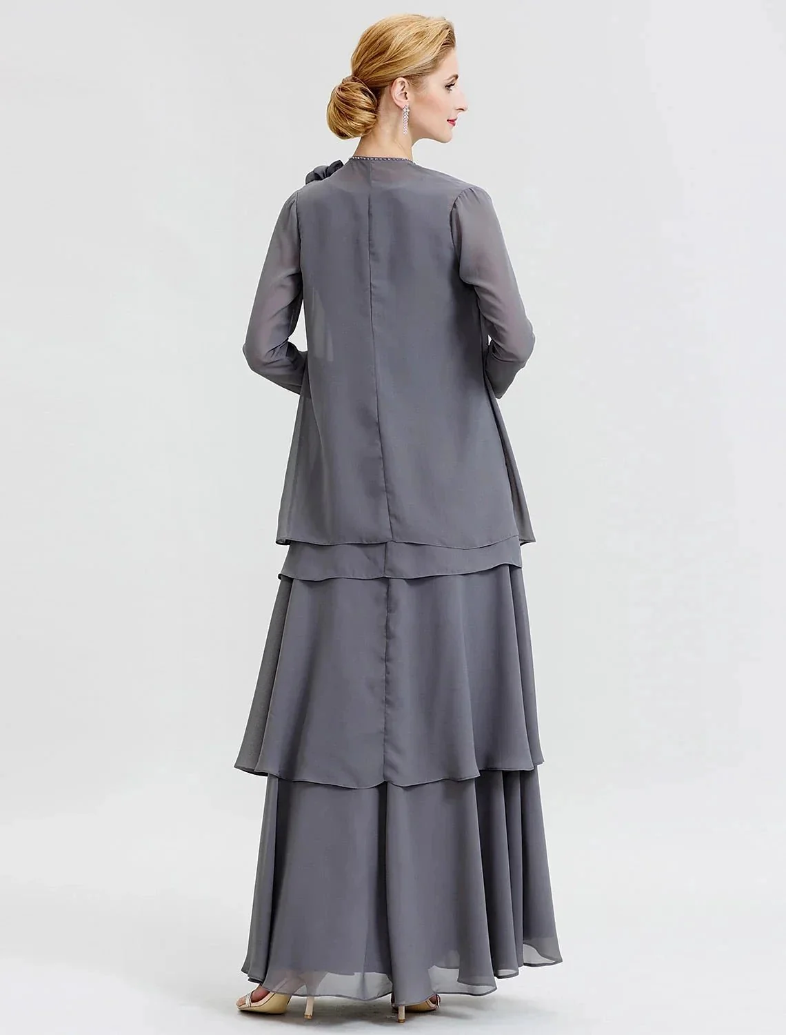A-Line/Princess Scoop Floor-Length Mother of the Bride Dresses - Image 2