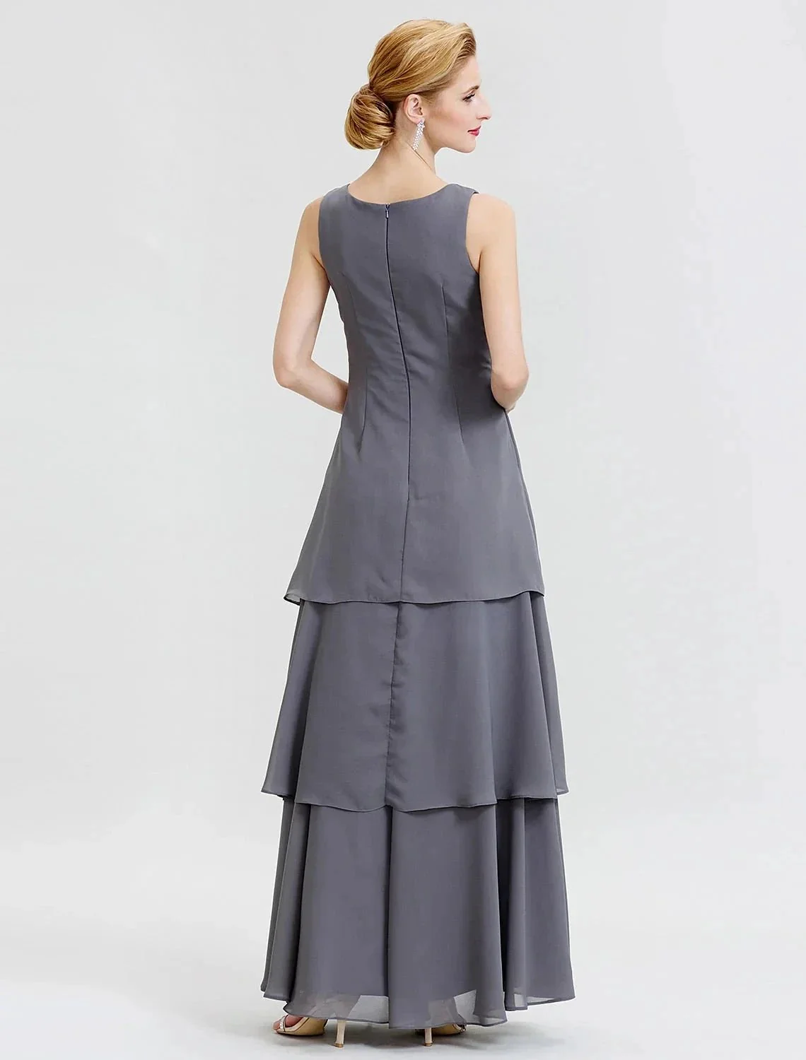 A-Line/Princess Scoop Floor-Length Mother of the Bride Dresses - Image 3