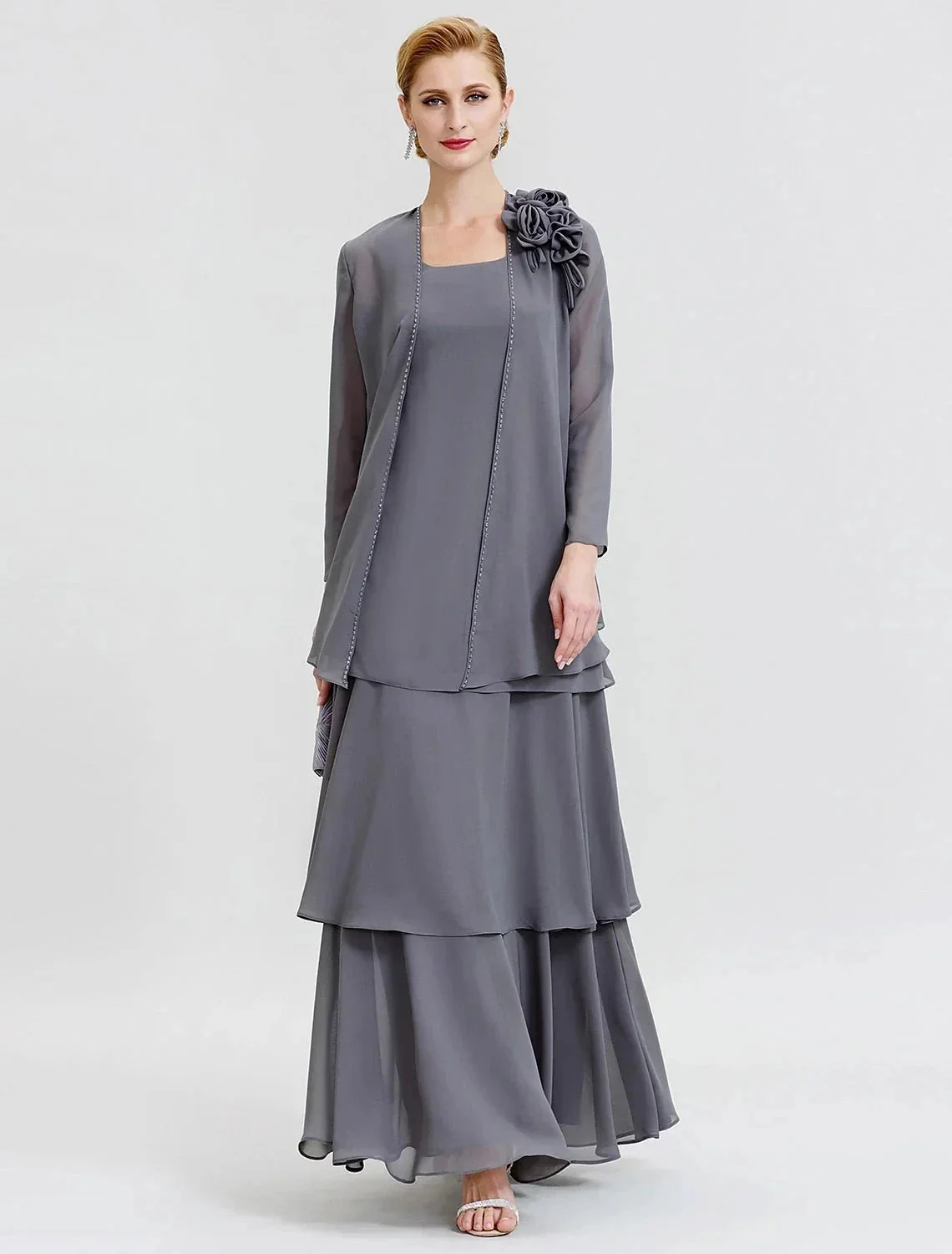 A-Line/Princess Scoop Floor-Length Mother of the Bride Dresses - Image 4